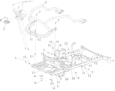 Frame Diagram and Parts List for 17ADFACTA07 2024 Yard Machines Lawn Tractor